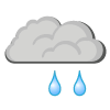 Rain, Light breeze, North